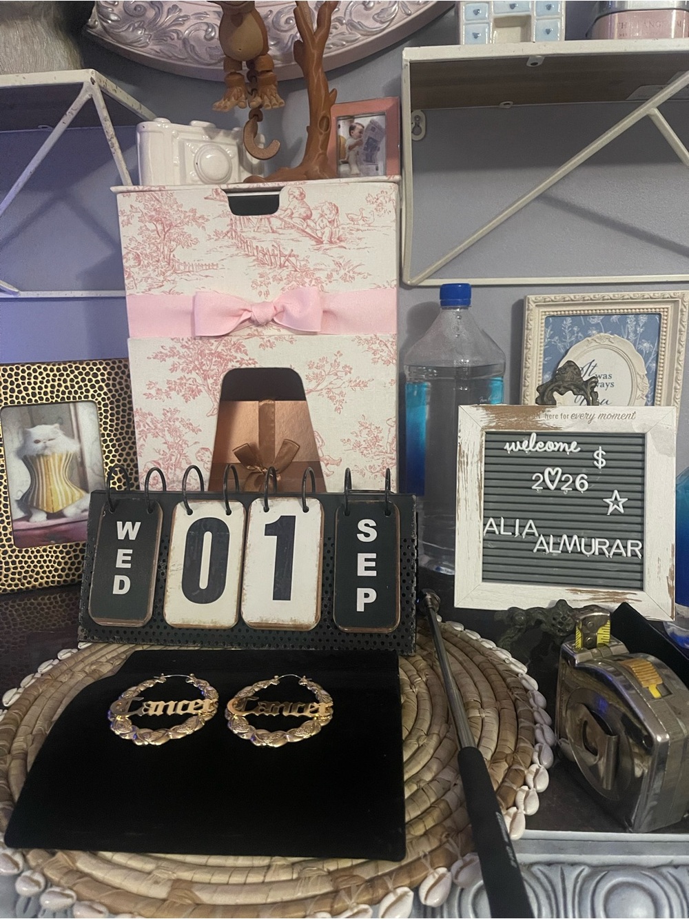 XOXO Bamboo Hoop Earrings - Cancer
